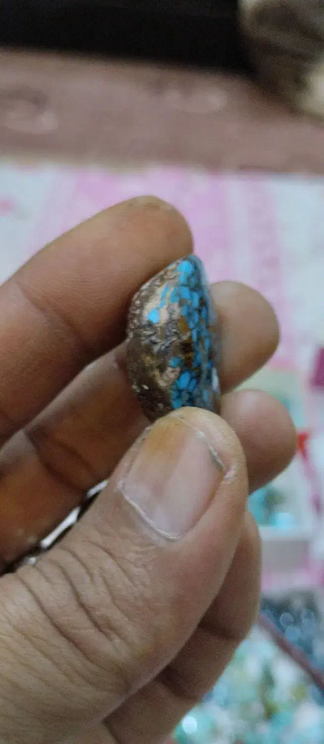 فیروزه نیشابور طبیعی عنکبوتی|جواهرات|قم, زنبیل آباد|دیوار