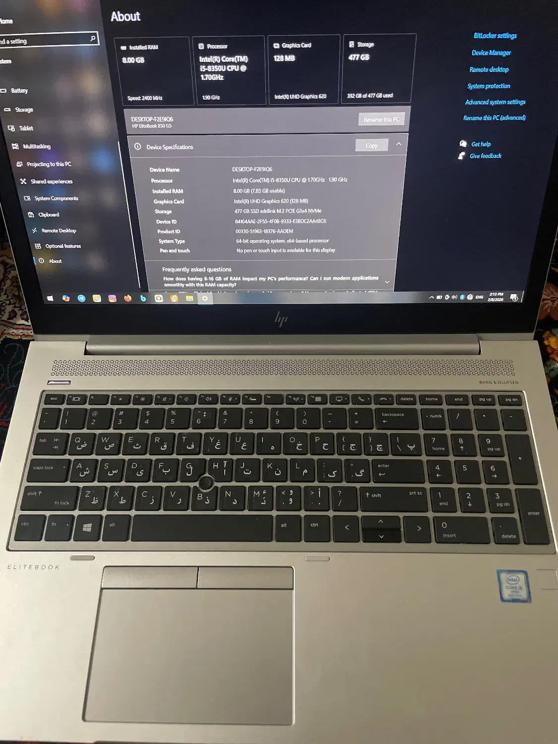 لپ تاپ hp elite book|رایانه همراه|تکاب, |دیوار