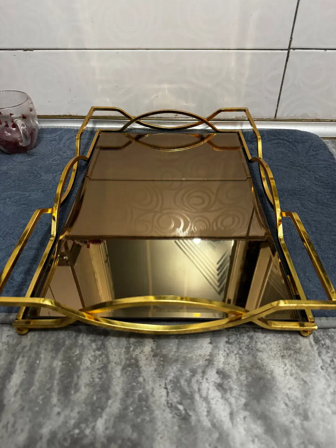 سینی آئینه‌ای|ظروف سرو و پذیرایی|تهران, شیوا|دیوار