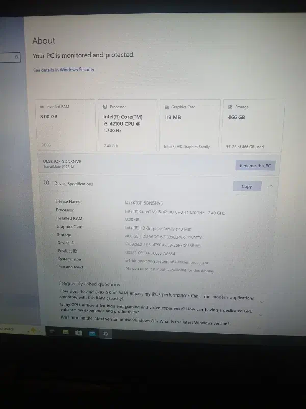 لپ تاپ acer ایسر لپ تاپ دست دوم ۱۷ اینچ|رایانه همراه|تهران, جهاد|دیوار