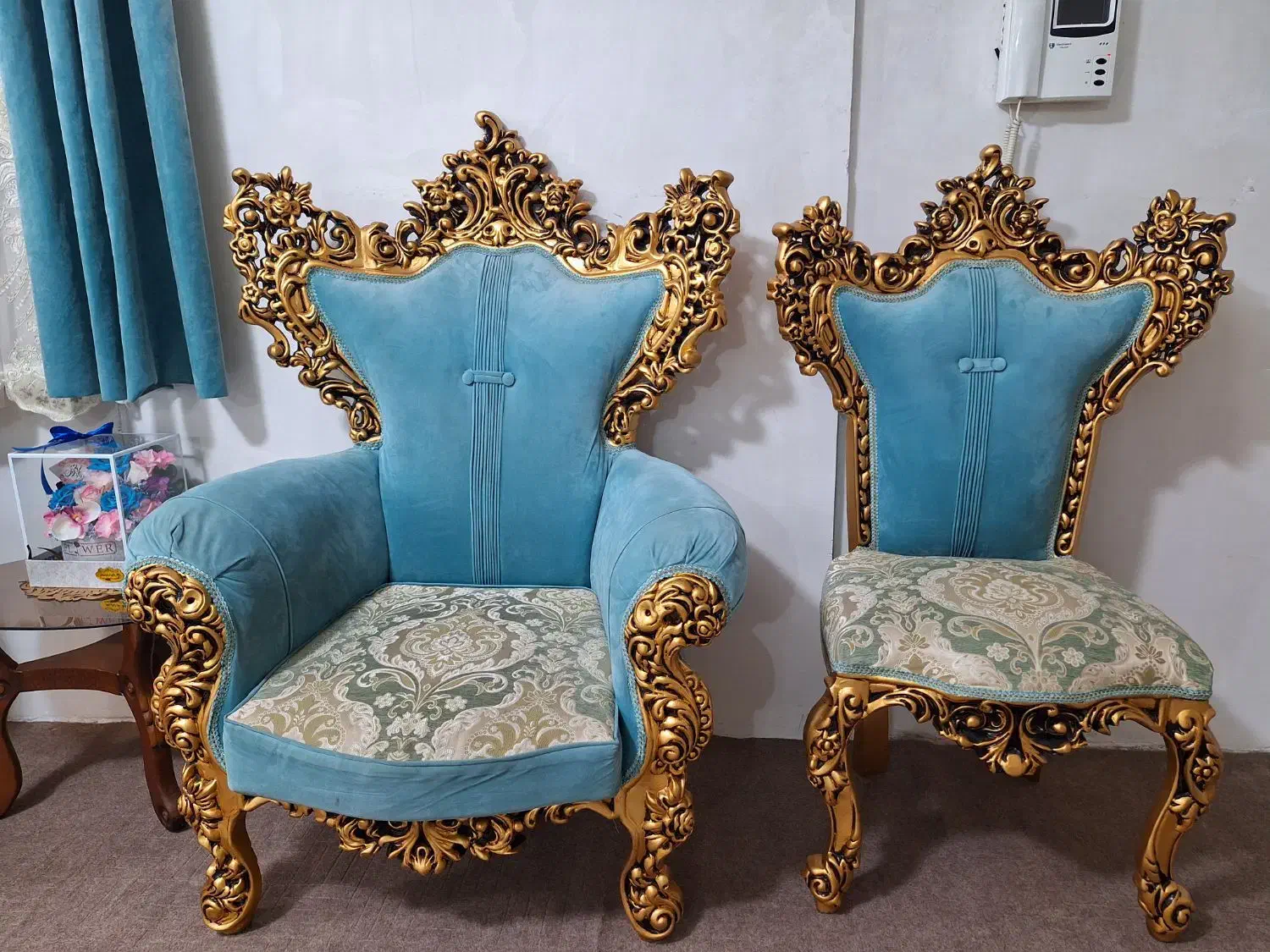 مبل سلطنتی ۹ نفره|مبلمان خانگی و میز عسلی|نسیم‌شهر, |دیوار