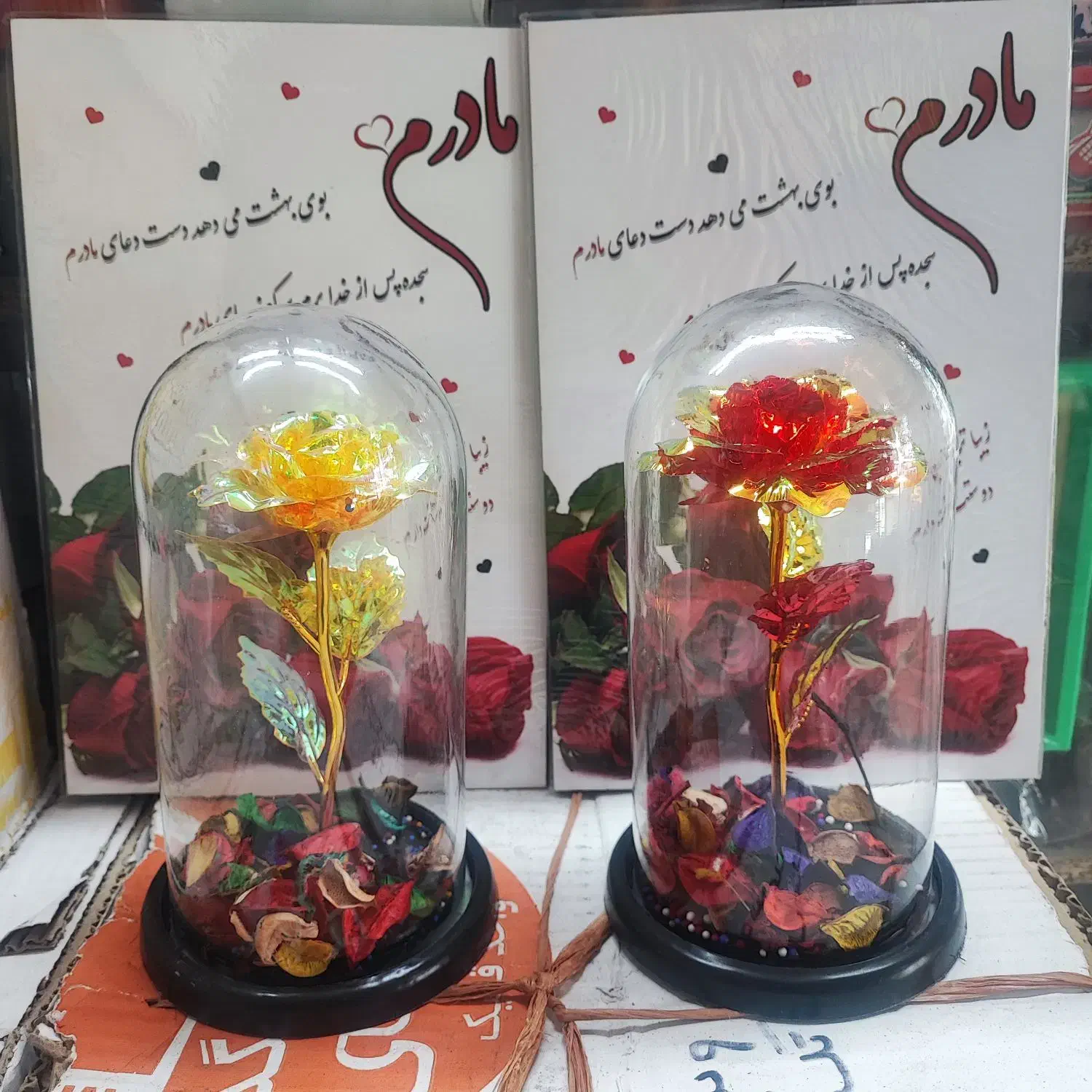 گل شیشه ای کادویی روز مادر|گل مصنوعی|کاشمر, |دیوار