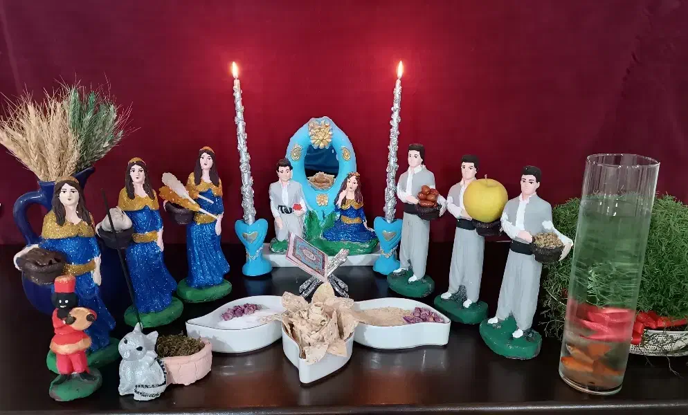 هفتسین|مجسمه، تندیس، ماکت|خاوه, |دیوار