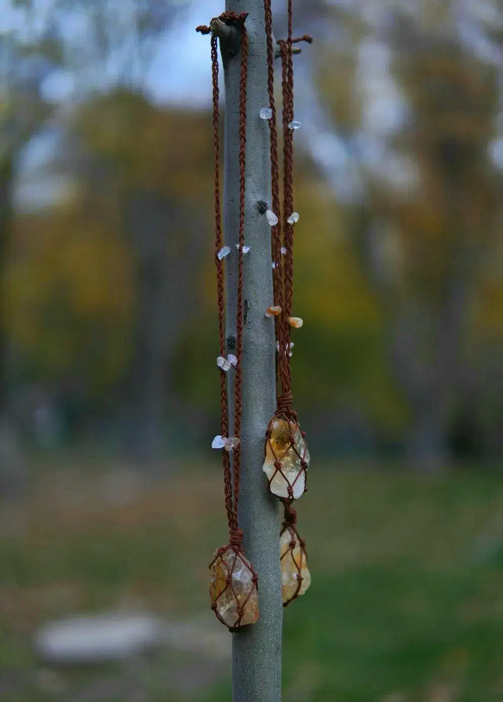 گردنبند بافت سنگ اصل سیترین|بدلیجات|تهران, فلسطین (میدان انقلاب)|دیوار