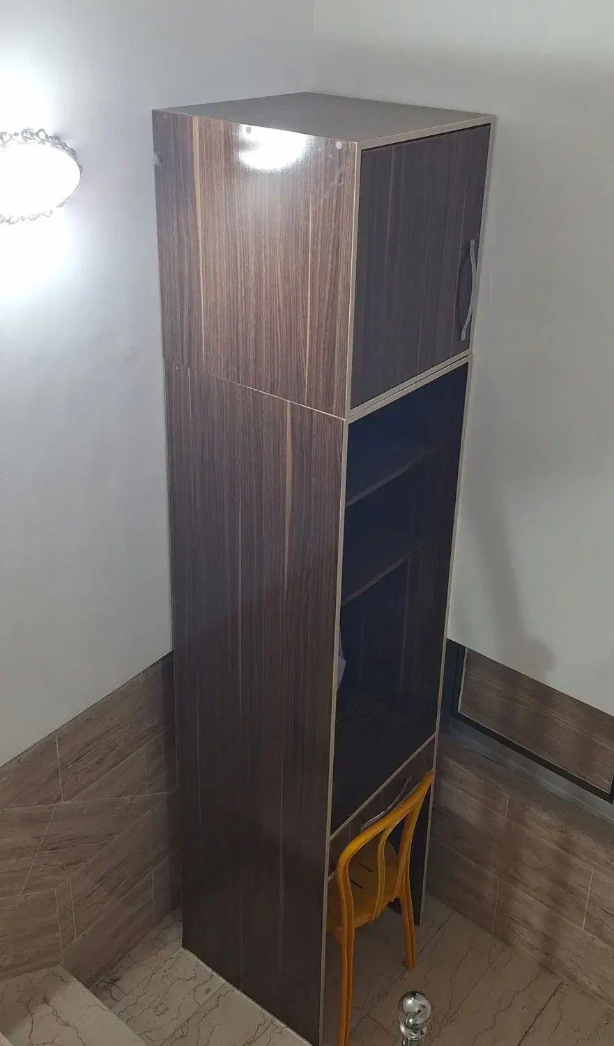 کمد چوبی های گلاس سالم رنگ گردویی|جاکفشی، کمد، دراور|رشت, بیجارپس|دیوار