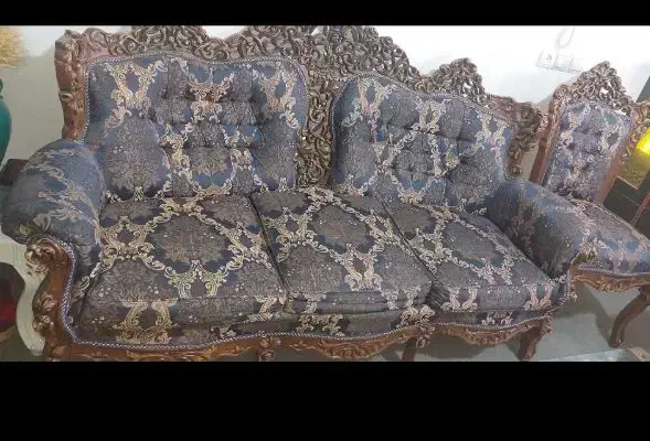 مبل سلطنتی چوب گردو|مبلمان خانگی و میز عسلی|تنکمان, |دیوار