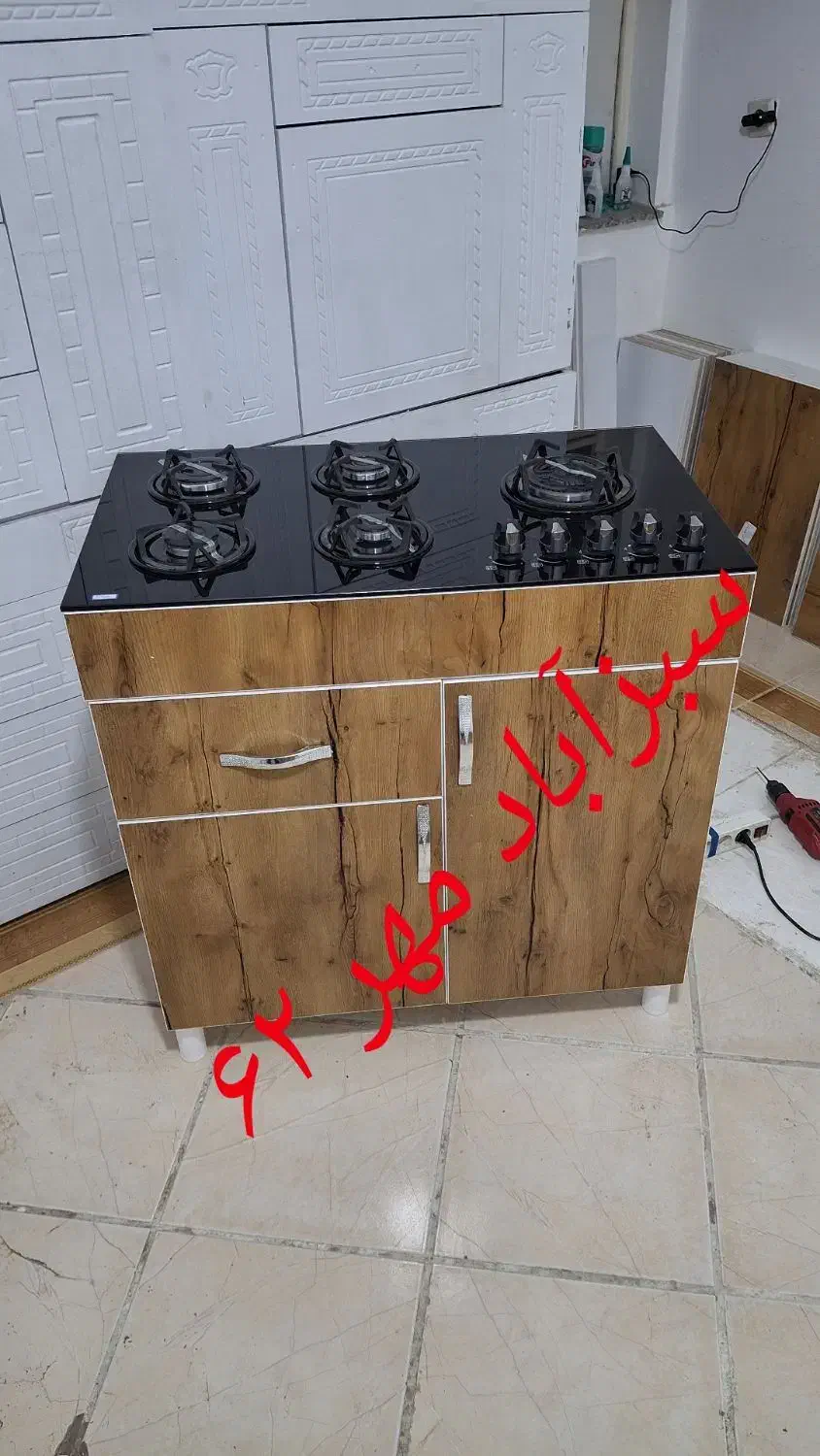 کمد چوبی با گاز صفحه‌ای|اجاق گاز و لوازم برقی پخت‌وپز|بوشهر, |دیوار