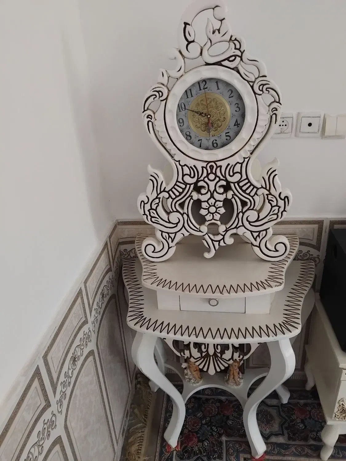 ساعت ایستاده سفید|ساعت دیواری و تزئینی|سلیمان, |دیوار