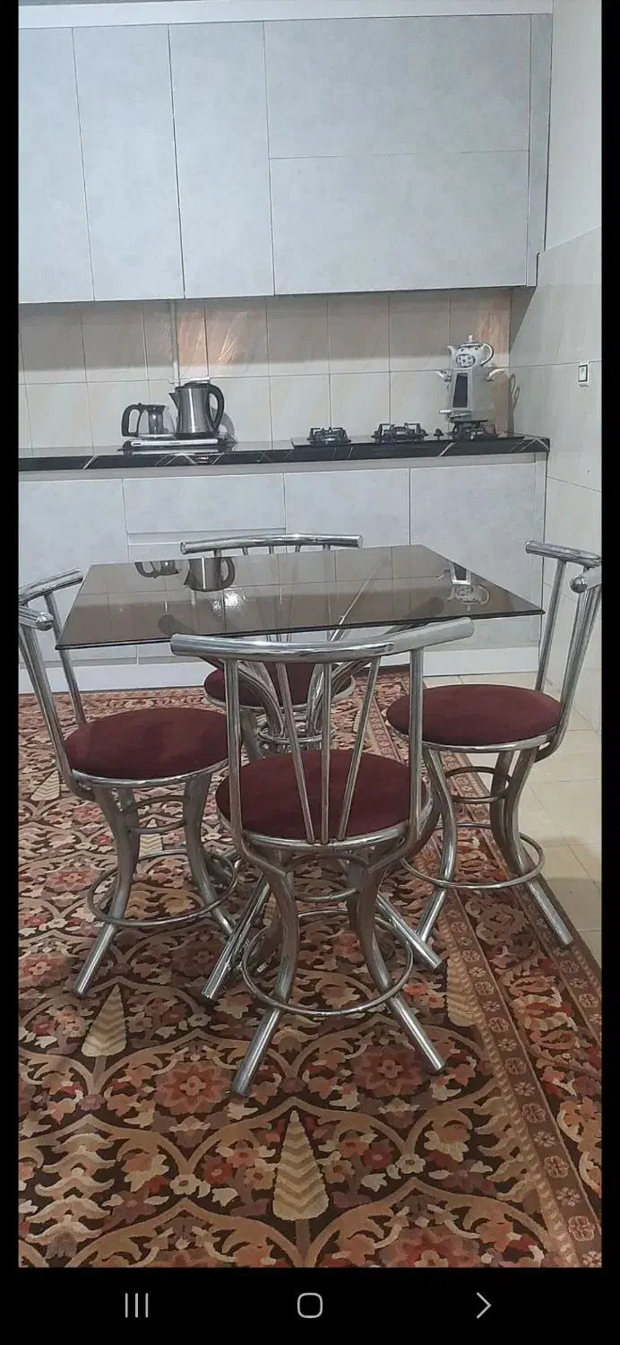 میز و صندلی غذا خوری استیل|میز و صندلی غذاخوری|قدس, شهر‌قدس|دیوار