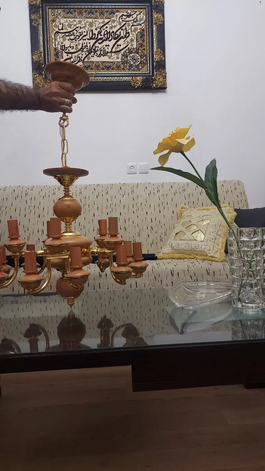 لوستر ۱۵شاخه برند نورسازان|لوستر و چراغ آویز|خوی, |دیوار