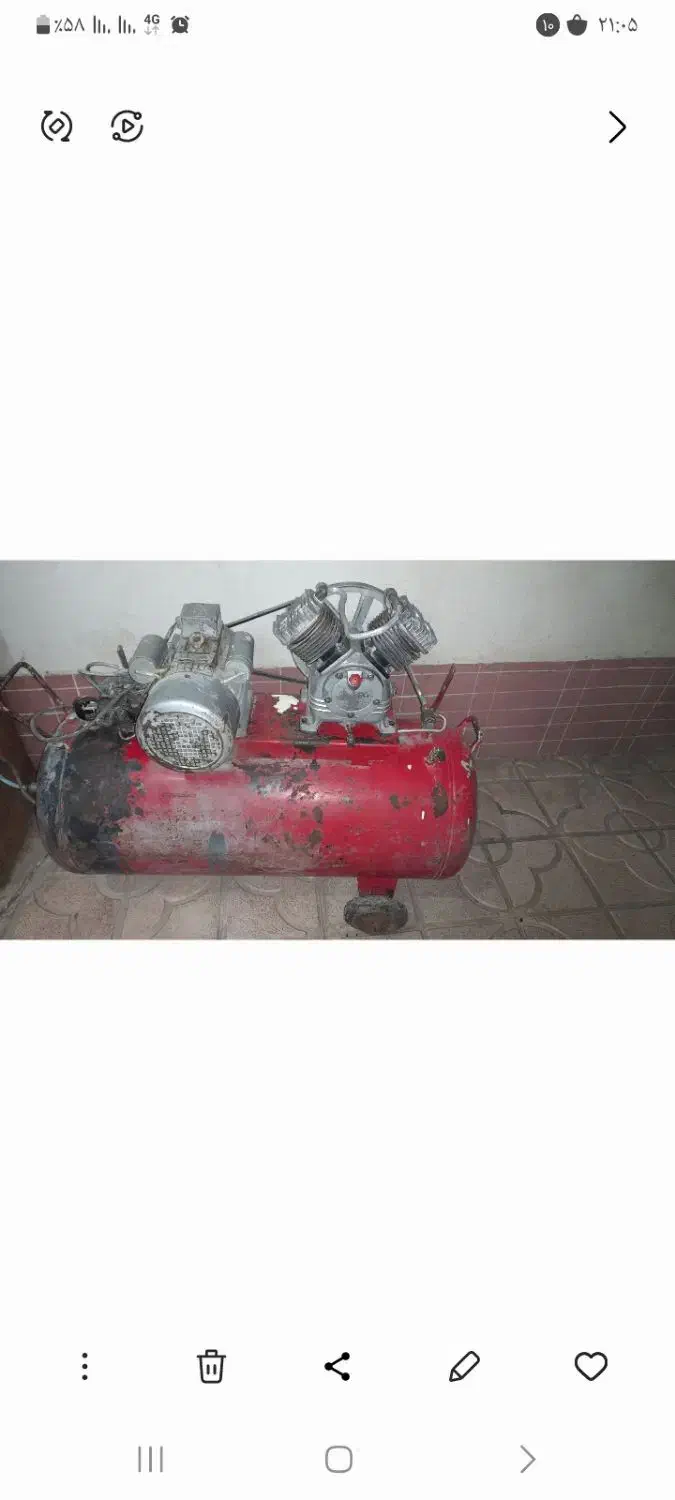 پمپ باد مخزن بزرگ|ماشین‌آلات صنعتی|عجب شیر, |دیوار