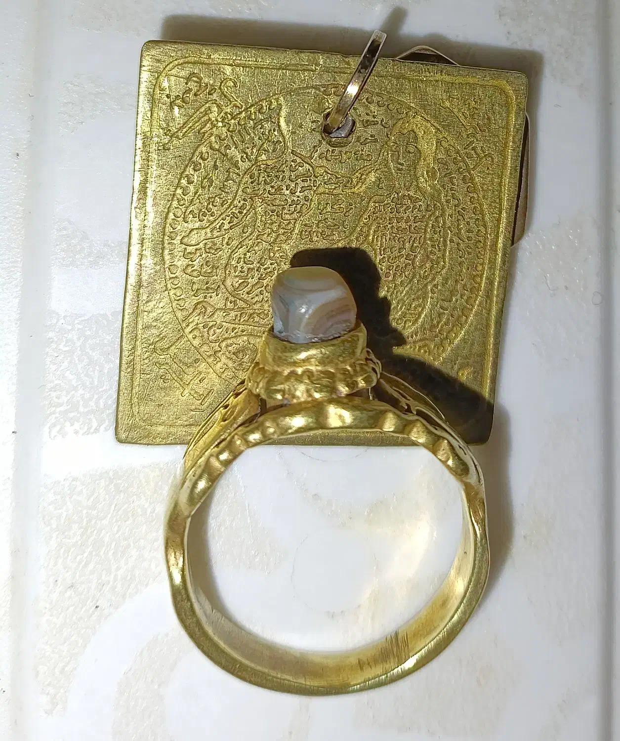 پلاک و انگشتر قدیمی،برای حرص|کلکسیون اشیاء عتیقه|کاشمر, |دیوار