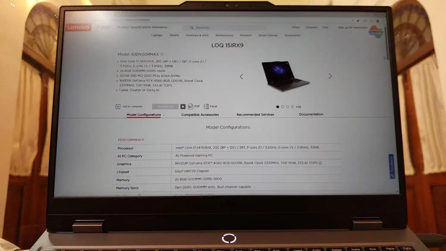 لپ تاپ لنوو LOQ 15IRX9 i7 14700HX- 32GB - RTX 4060|رایانه همراه|بوشهر, |دیوار