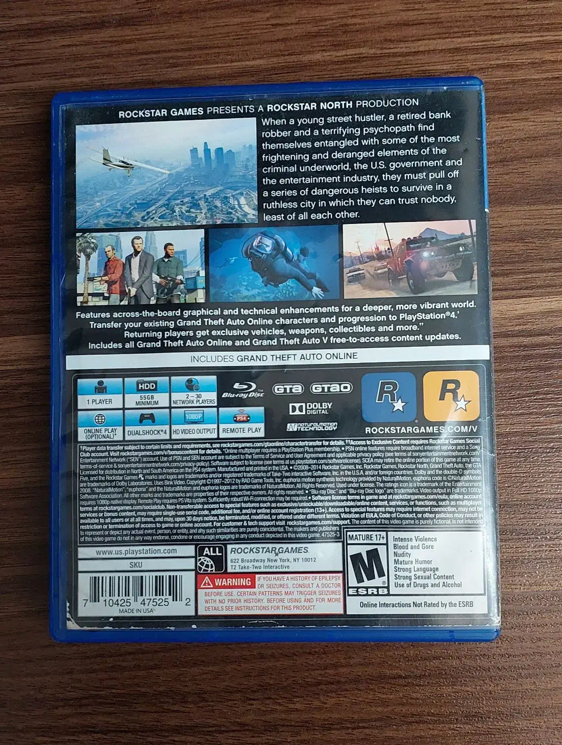 دیسک GTA V برای PS4|کنسول، بازی ویدئویی و آنلاین|گنبد کاووس, |دیوار