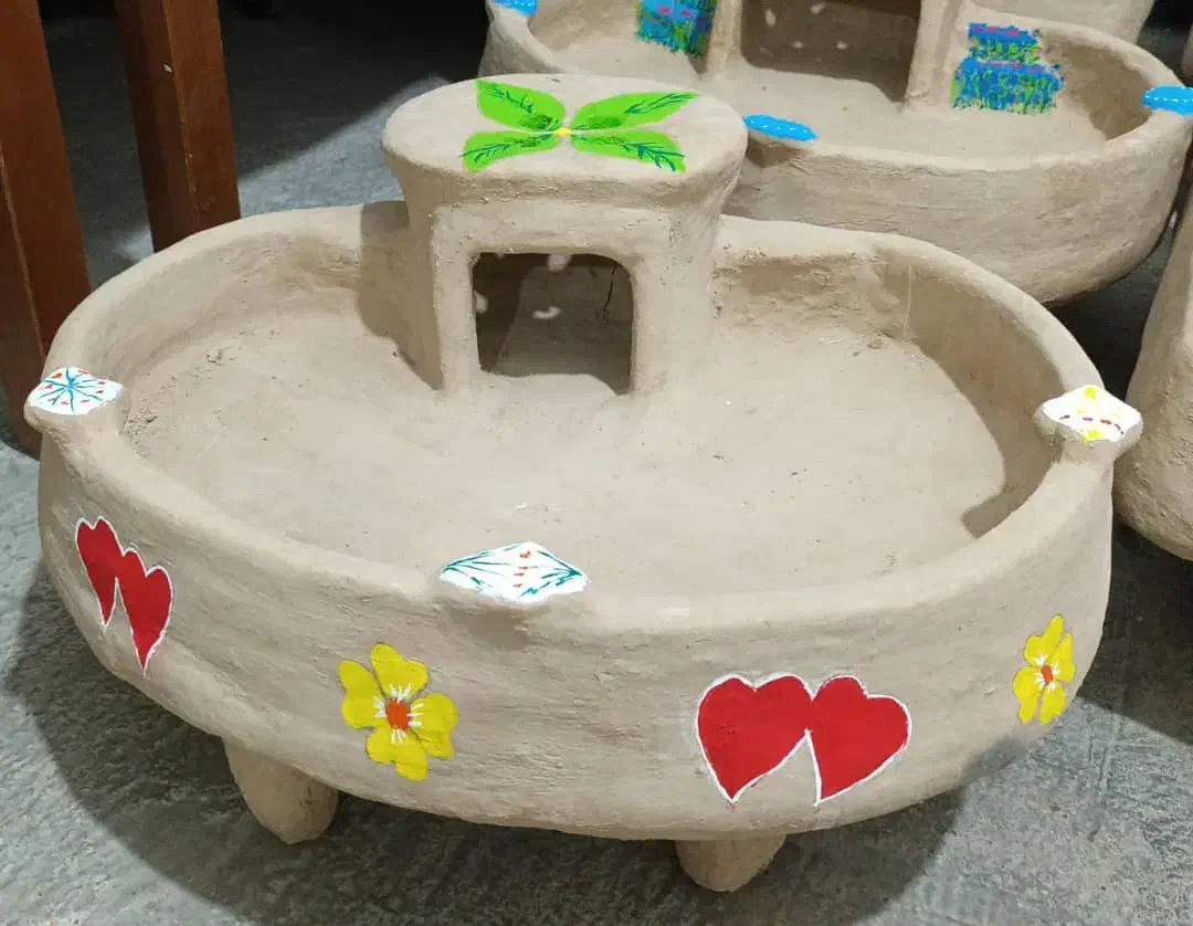 منقل گلی|کلکسیون اشیاء عتیقه|رامهرمز, |دیوار