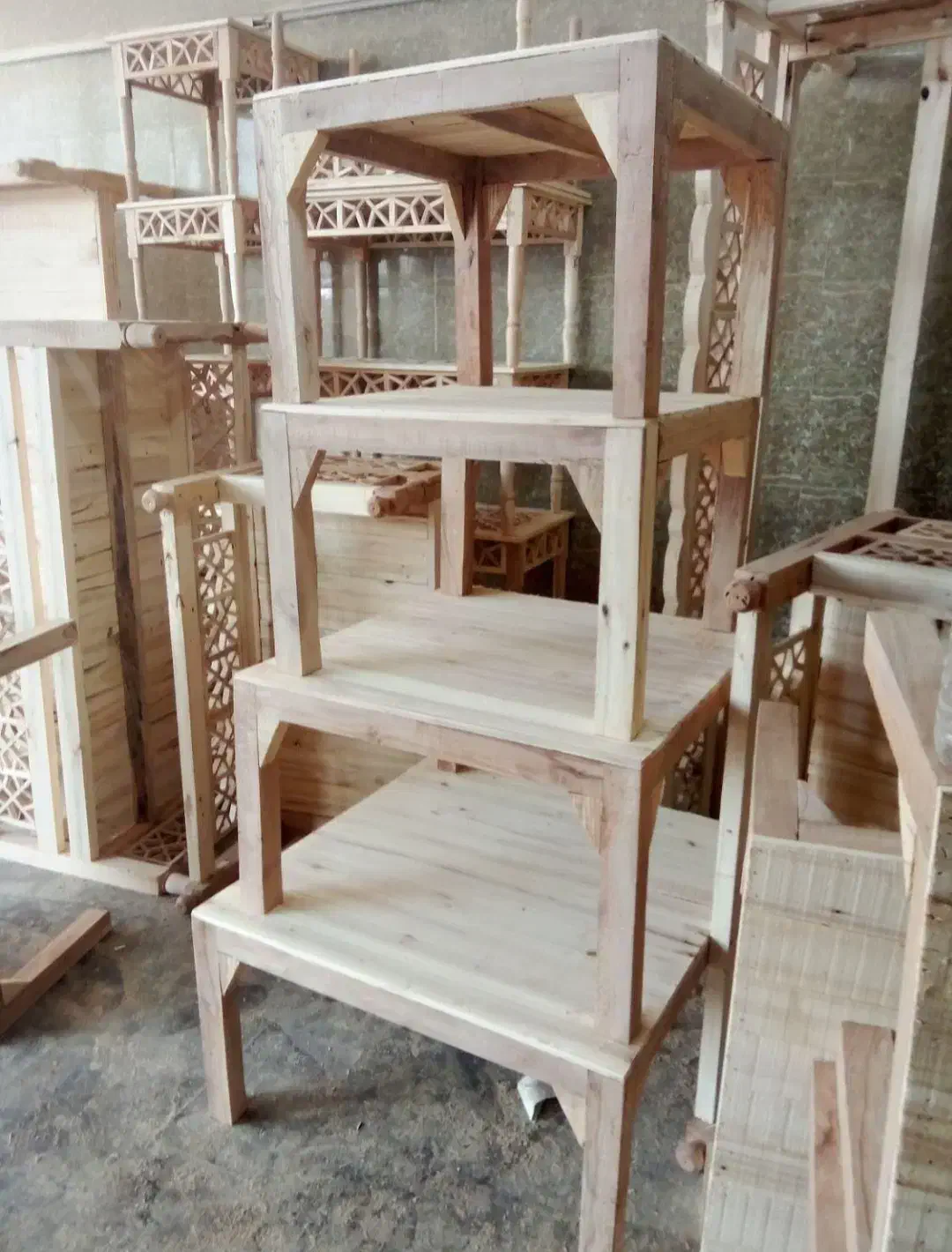 کرسی چوبی دوکانه سفارشی ابعاد 90 در 90 سانت مربع|بخاری، هیتر، شومینه|تهران, شهرک ولیعصر جنوبی|دیوار