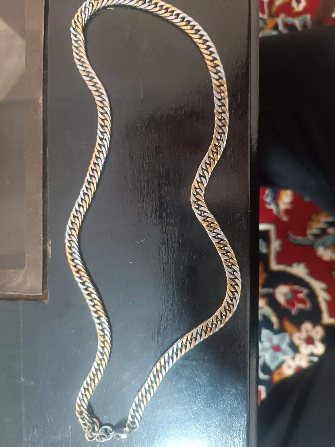 زنجیر کارتیر نقره ای طلایی|بدلیجات|قوچان, |دیوار