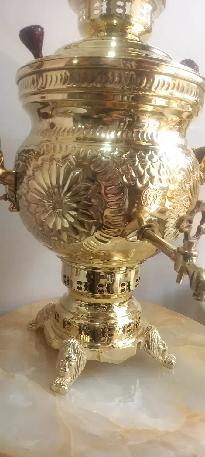 تولید و پخش سماور برنجی زغالی ۱۰ لیتری|صنایع دستی و سایر لوازم تزئینی|رباط‌کریم, شترخوار|دیوار