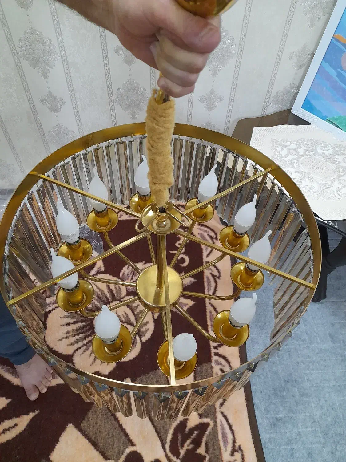 لوستر|لوستر و چراغ آویز|همدان, |دیوار