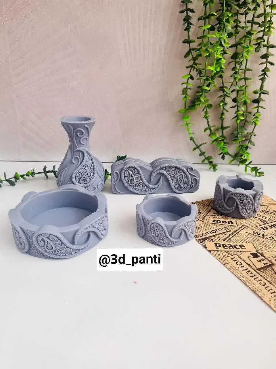 گلدان و هفت سین سنگ مصنوعی|صنایع دستی و سایر لوازم تزئینی|طرقبه, |دیوار