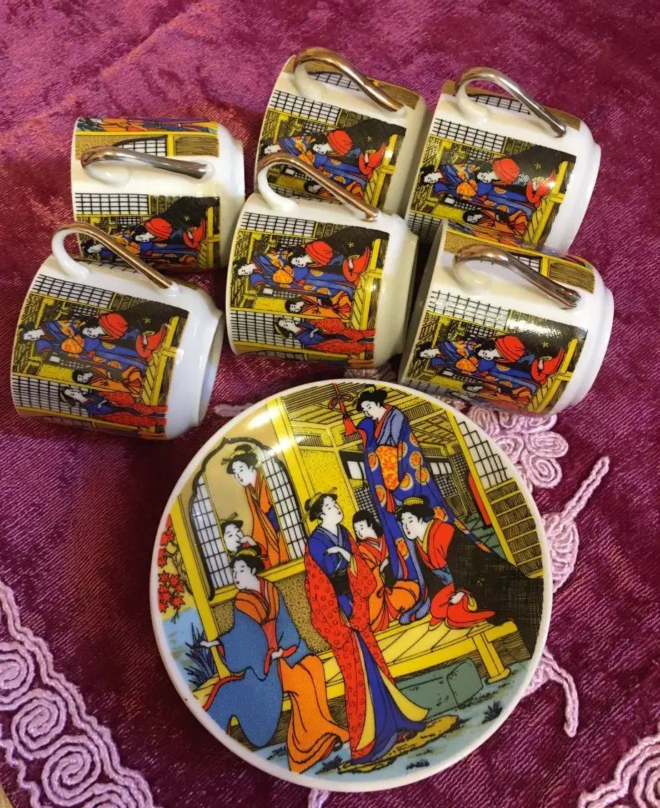 فنجان و گلپنبه متنو بخون|ظروف سرو و پذیرایی|قزوین, |دیوار