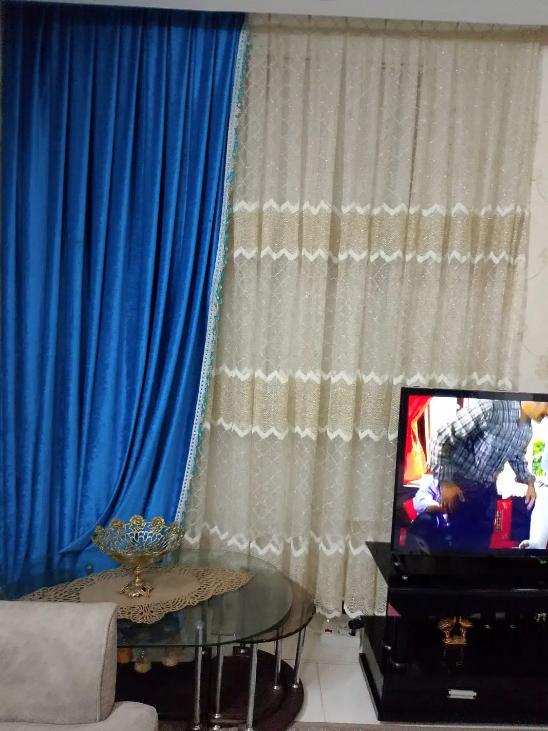 پرده با والان|پرده، رانر، رومیزی|بومهن, |دیوار