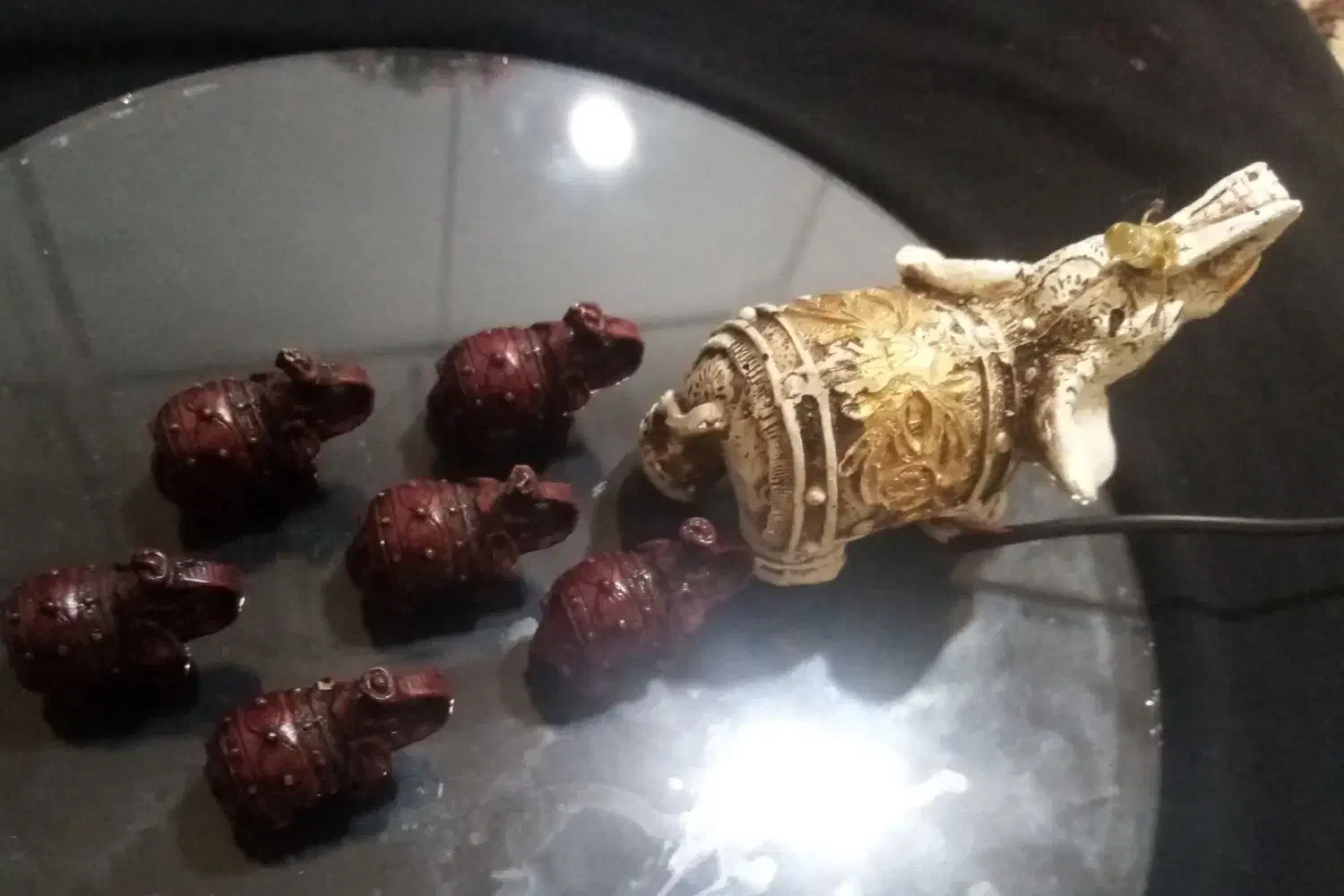 مجسمه فیل ۷تایی جنس پلی استر|مجسمه، تندیس، ماکت|شاهین‌شهر, شهرک گلدیس|دیوار