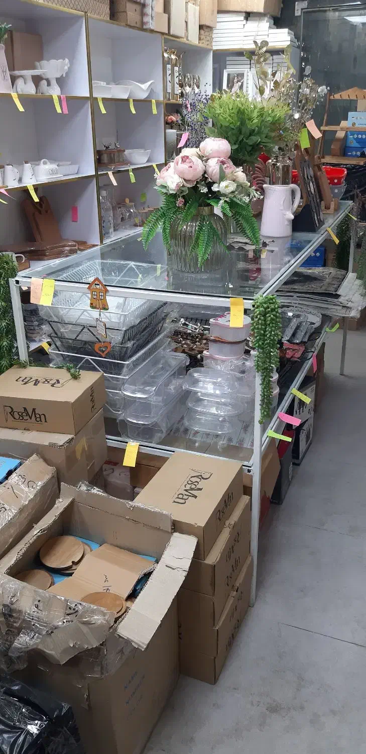 میز فلزی ۲ طبقه کف شیشه ۶میل|فروشگاه و مغازه|نهاوند, |دیوار