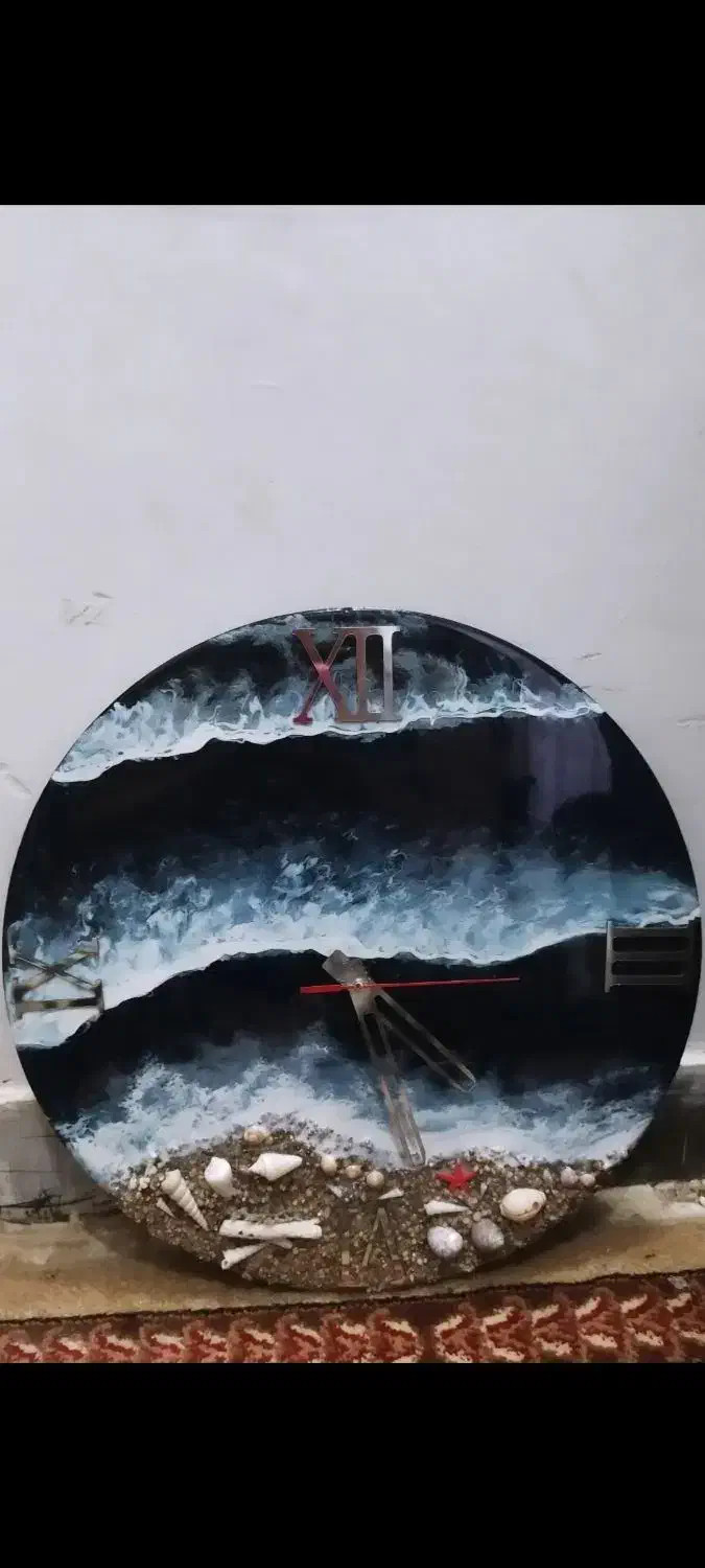 ساعت رزینی بزرگ|ساعت دیواری و تزئینی|فسا, |دیوار