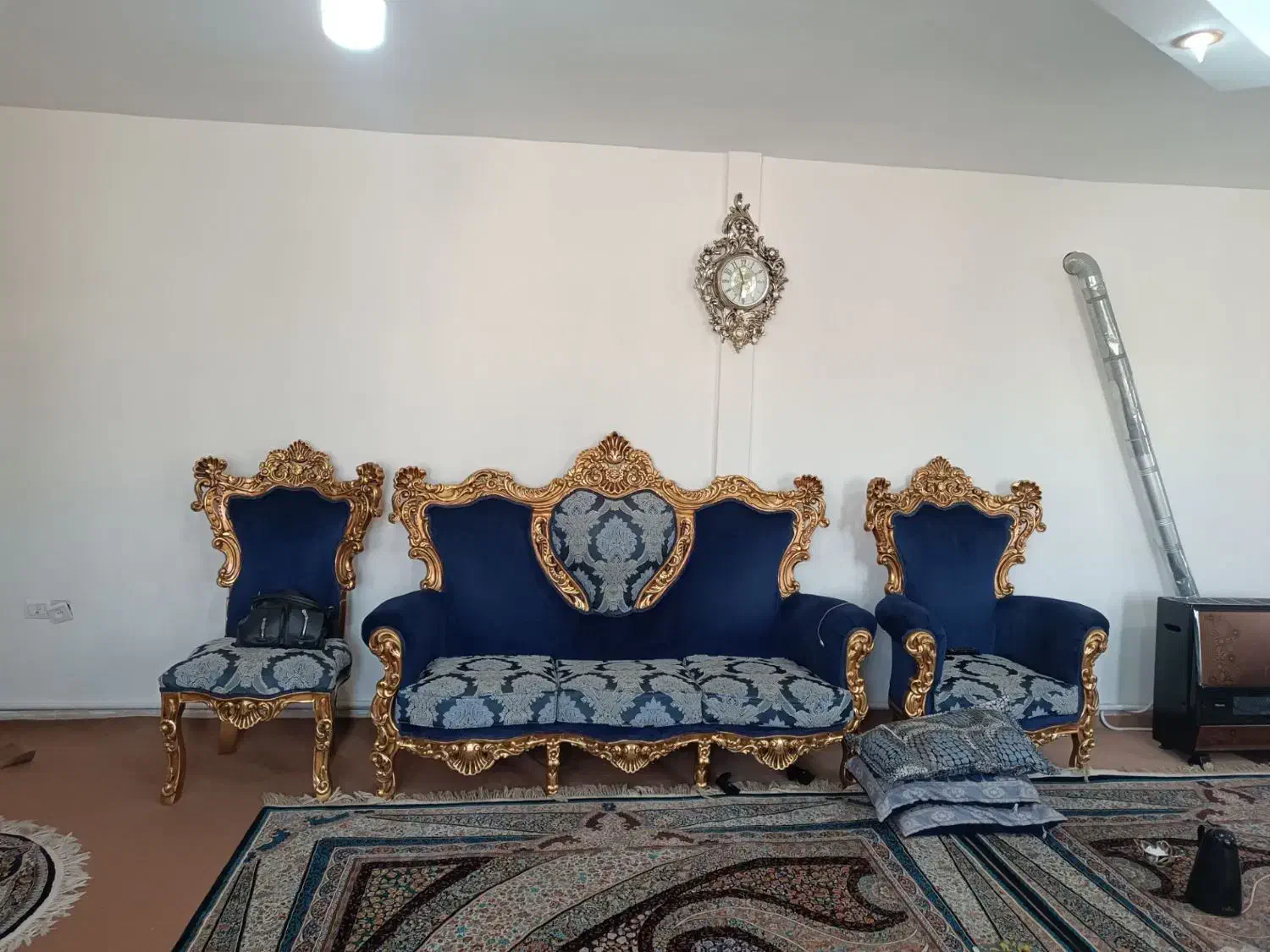 مبل ۹ نفره استیل سلطنتی|مبلمان خانگی و میز عسلی|نهاوند, |دیوار