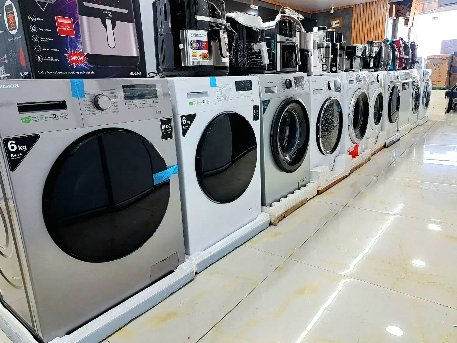 انواع لباسشویی اتوماتیک سفید و نقره ای|ماشین لباسشویی و خشککن لباس|دزفول, |دیوار