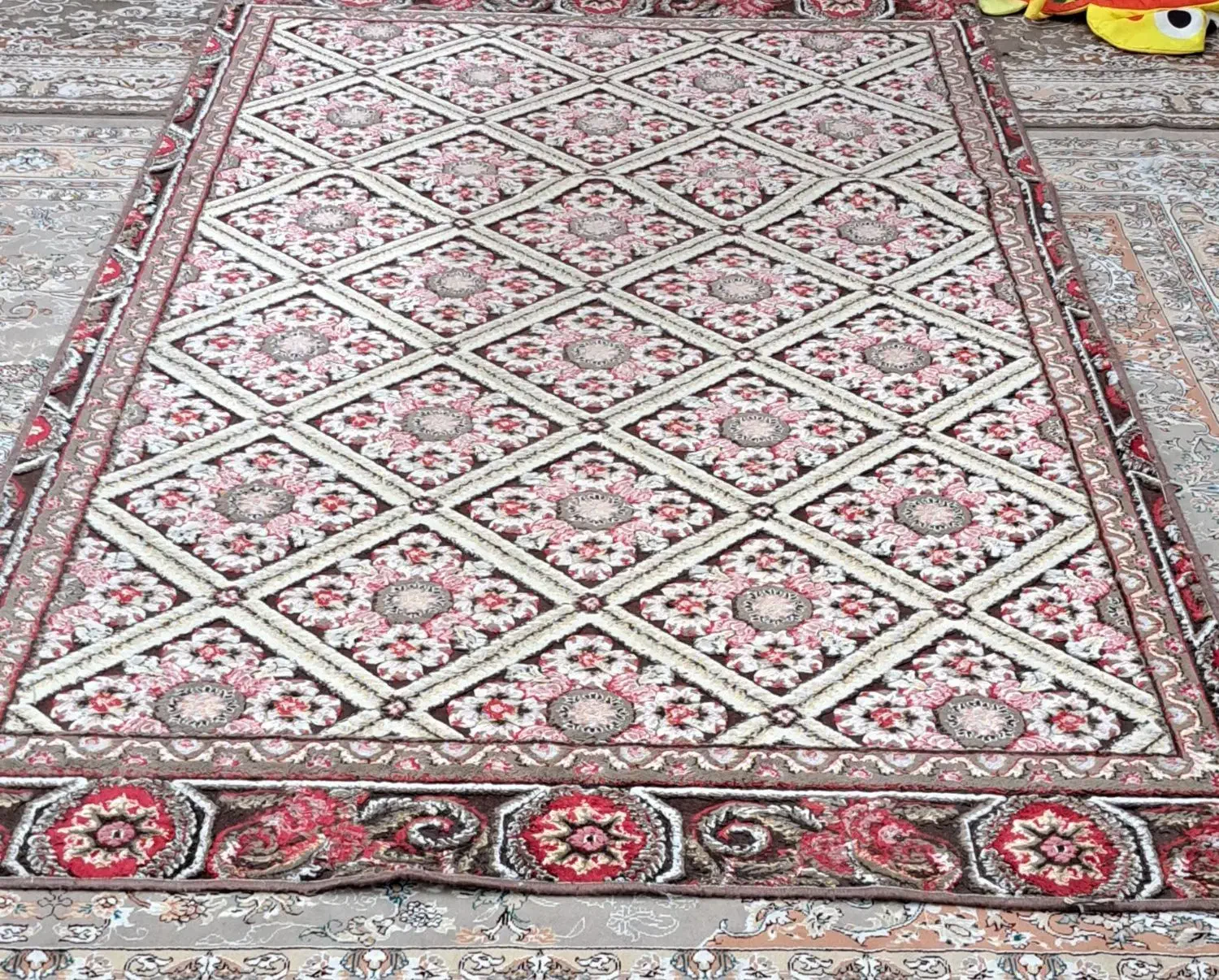 قالیچه طرح ابریشم|گلیم، جاجیم، گبه|قرچک, مهدیه|دیوار