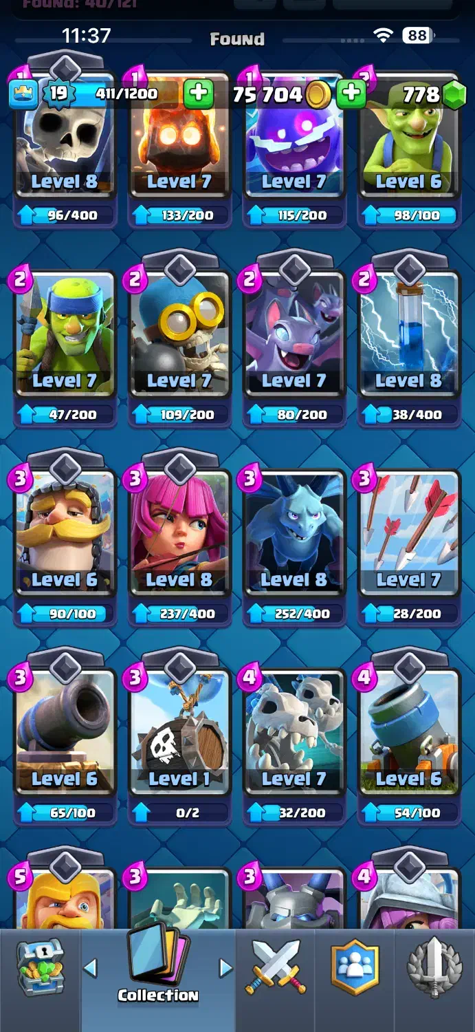 اکانت کلش اف کلنز لول ۱۹|کنسول، بازی ویدئویی و آنلاین|تهران, تسلیحات|دیوار