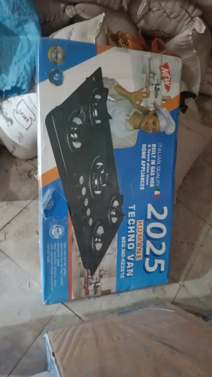 گاز  شیشه ای صفحه ای پنج شعله|اجاق گاز و لوازم برقی پخت‌وپز|لردگان, |دیوار