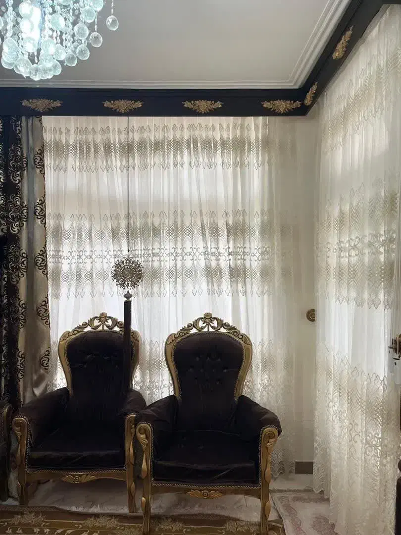 پرده پذیرایی و پرده اتاق خواب|پرده، رانر، رومیزی|اصفهان, باغ فردوس|دیوار