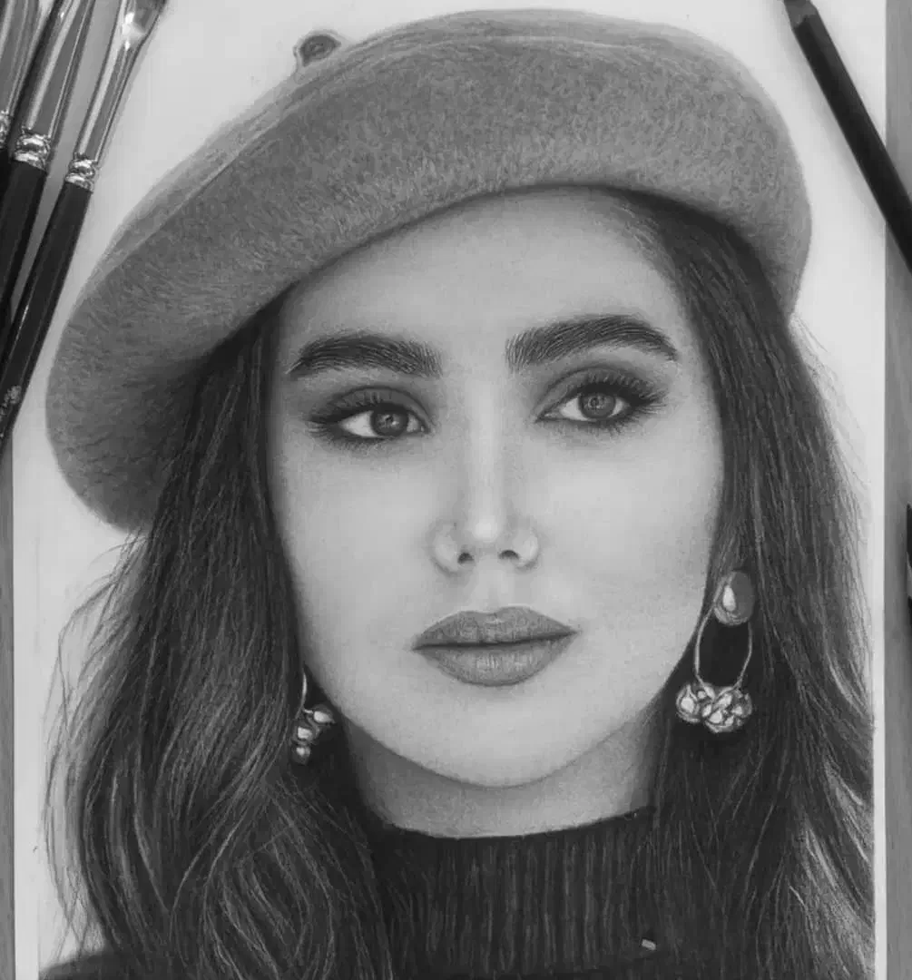 طراحی چهره سیاه قلم نقاشی سیاه قلم|خدمات پیشه و مهارت|شهرکرد, |دیوار