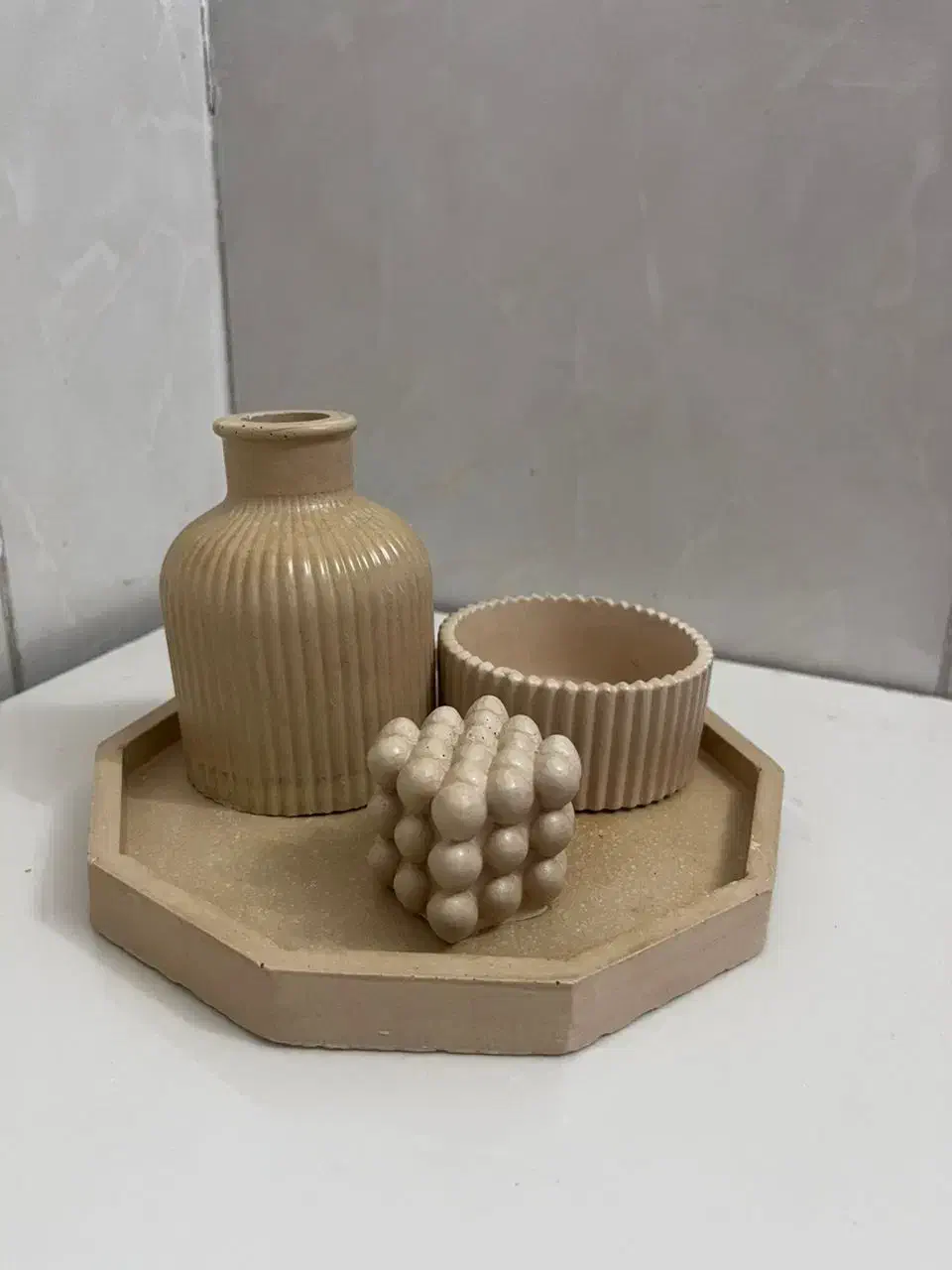 انواع ست های دکوری شمع و سنگ مصنوعی|صنایع دستی و سایر لوازم تزئینی|کاشان, زیدی|دیوار