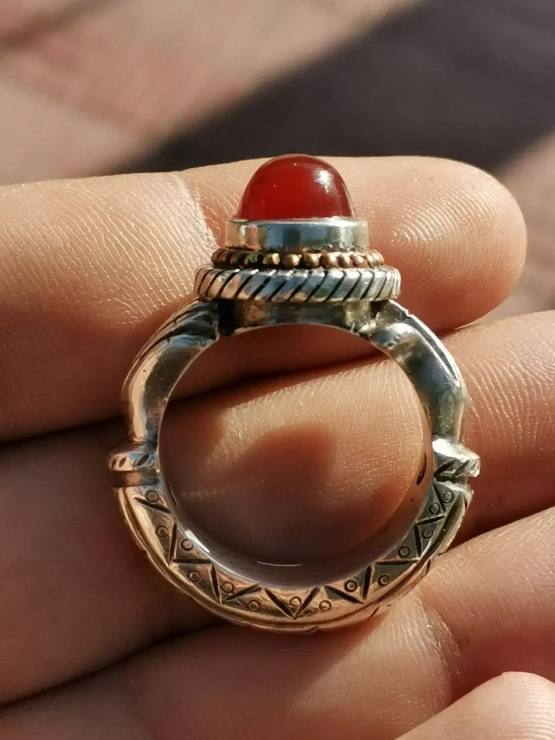 انگشتر دست دلبر سنگ عقیق سرخ یمنی|جواهرات|کرمانشاه, |دیوار