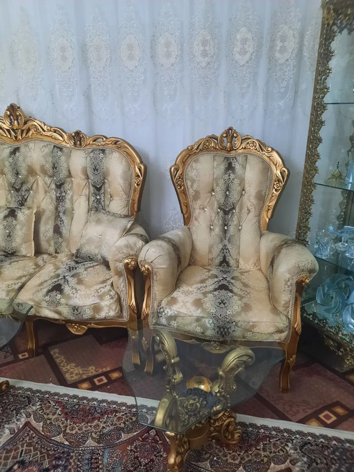 مبل سلطنتی ۹نفره|مبلمان خانگی و میز عسلی|مراغه, |دیوار