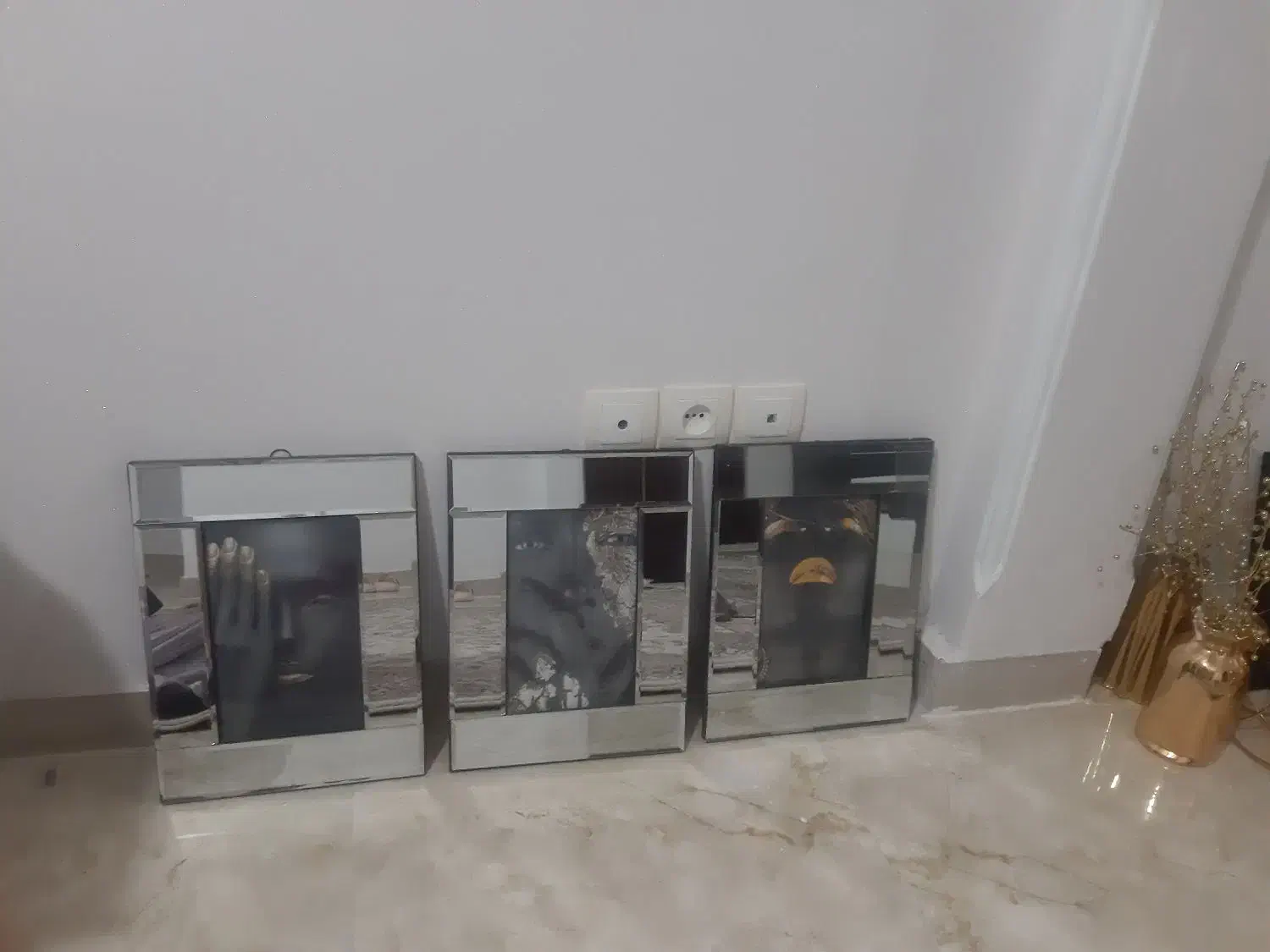 ۳تا قاب عکس اینه ای با عکس اندازه ۲۵در۳۵|تابلو، نقاشی، عکس|نسیمشهر, |دیوار