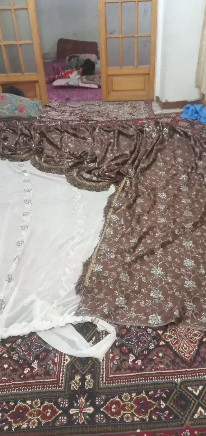 پرده پذیرایی ۲عدد باهم|پرده، رانر، رومیزی|اهواز, کمپلو جنوبی|دیوار