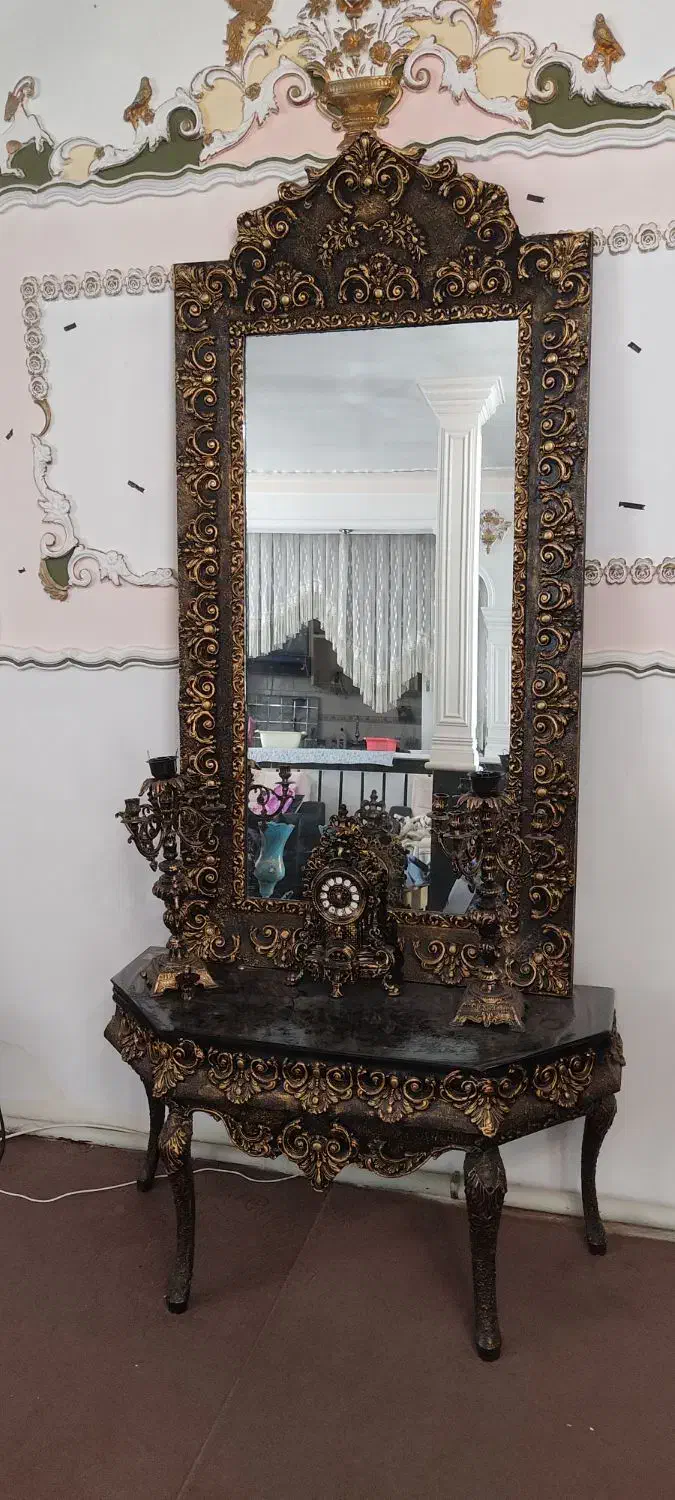 آینه شمعدان|آینه|خوی, |دیوار