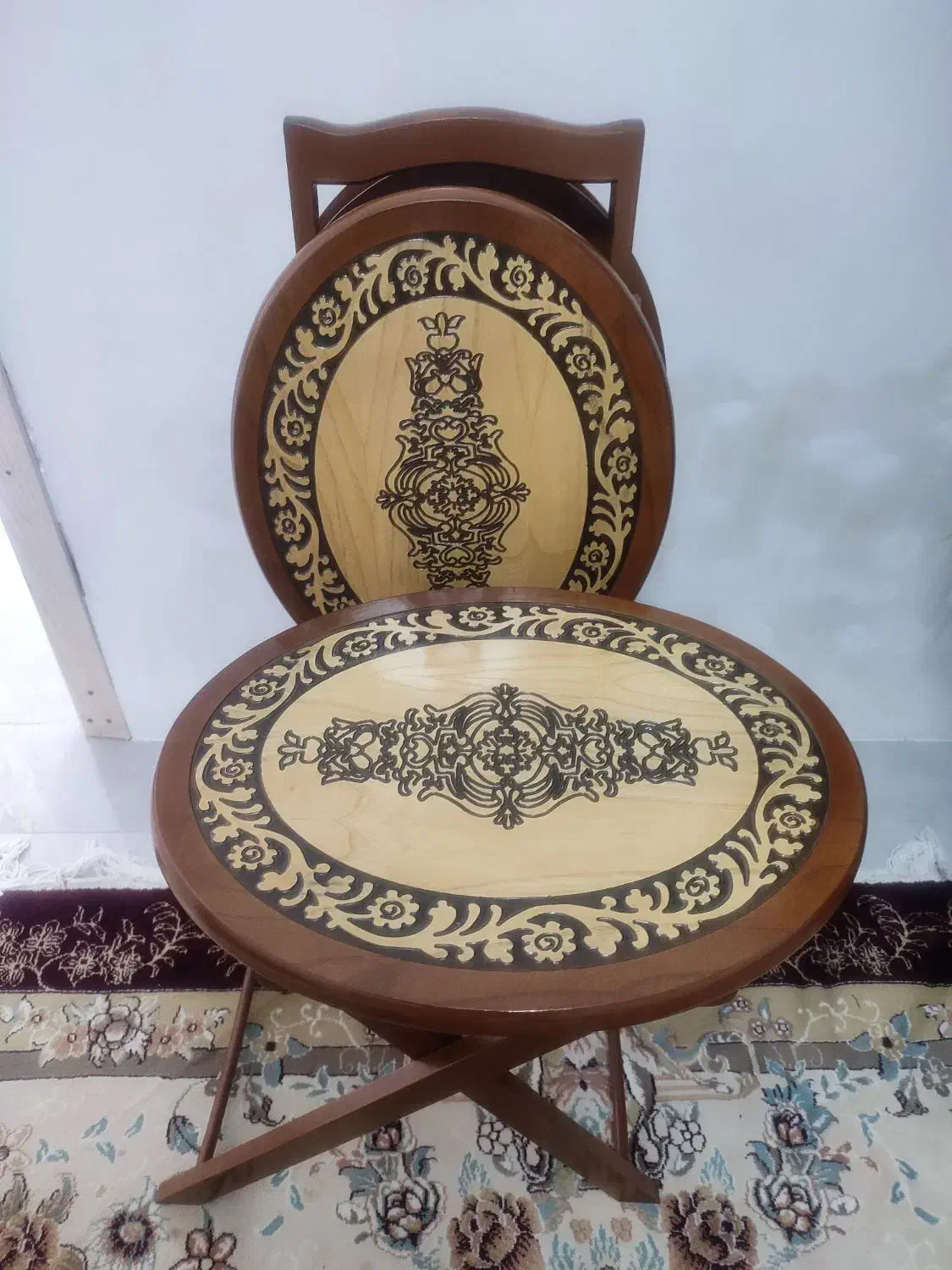 عسلی تاشو 4تیکه|مبلمان خانگی و میز عسلی|سمنان, |دیوار