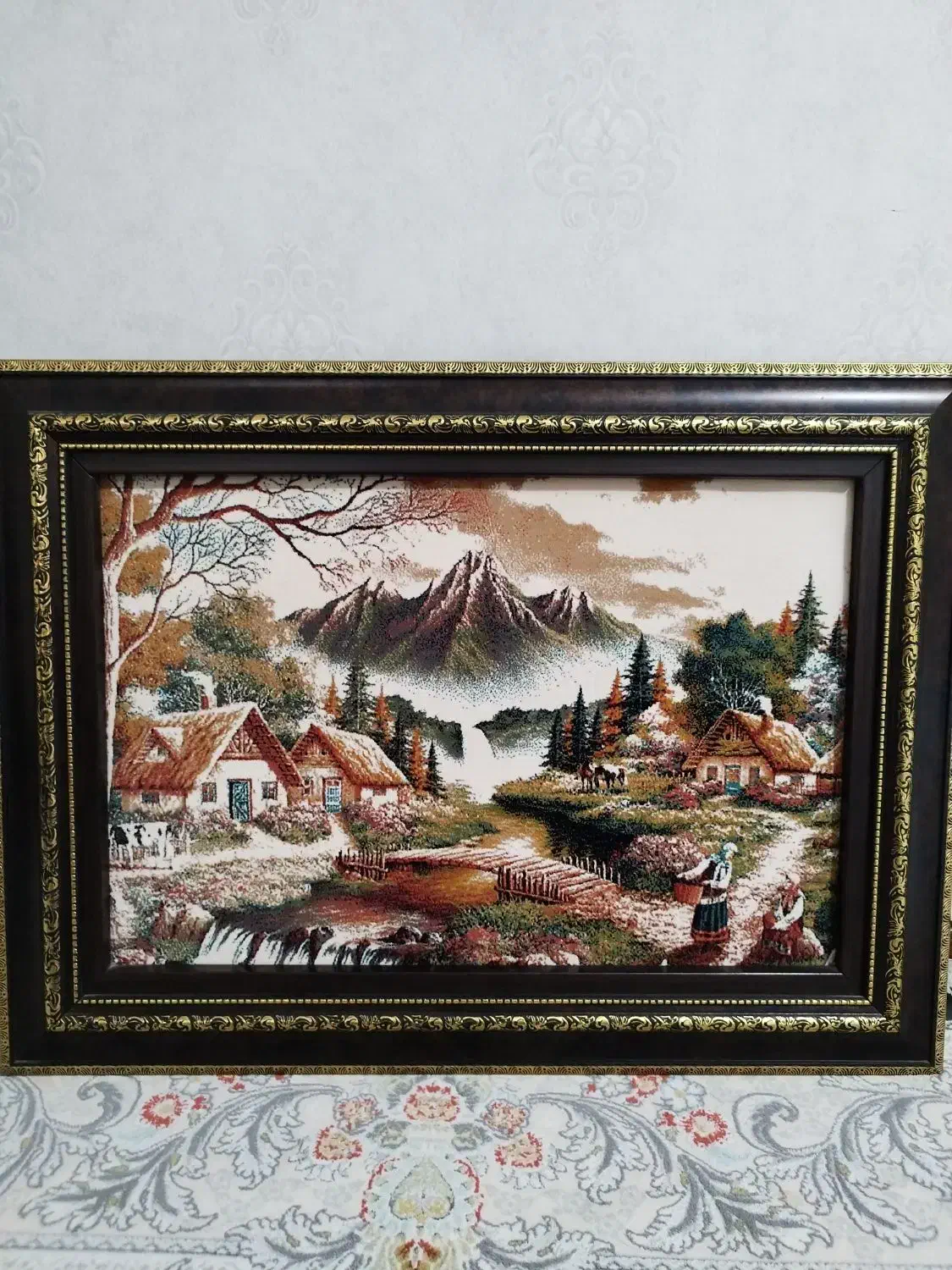 تابلو فرش ماشینی منظره|تابلو فرش|کرج, برغان|دیوار