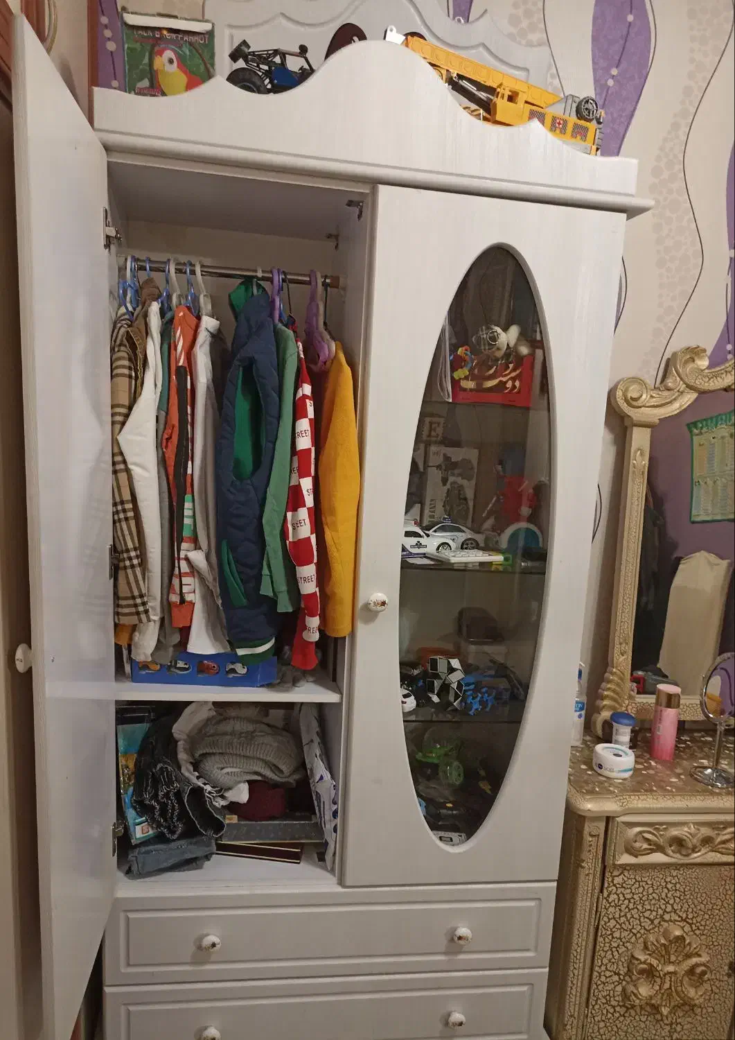 کمد کودک همراه با شلف|اسباب و اثاث بچه|تبریز, |دیوار