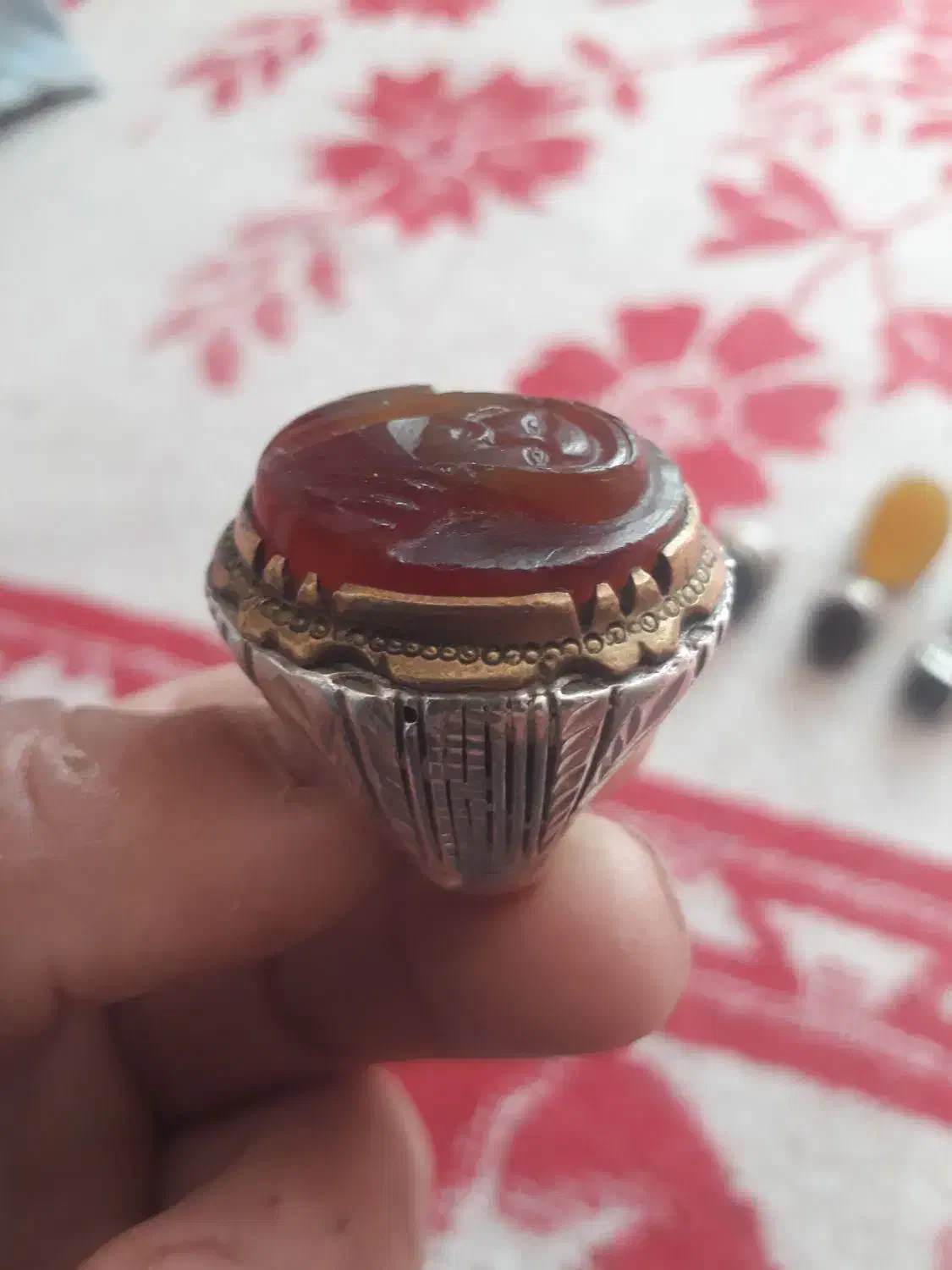 انگشتر نقره عتیقه|جواهرات|بم, |دیوار