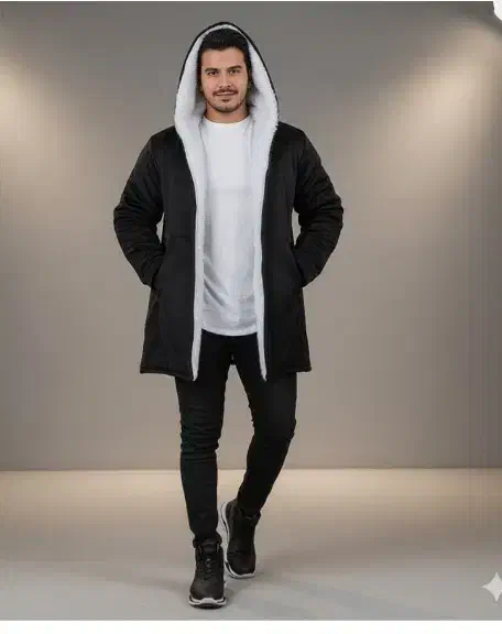 پکیج زمستونی مردانه شنل خز سفید به همراه کفش|لباس|کرمان, |دیوار