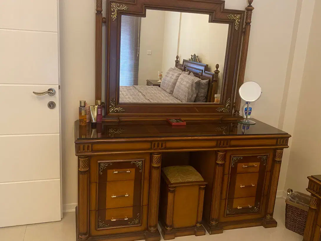 سرویس خواب دو نفره تمام چوب|تخت و سرویس خواب|قزوین, |دیوار