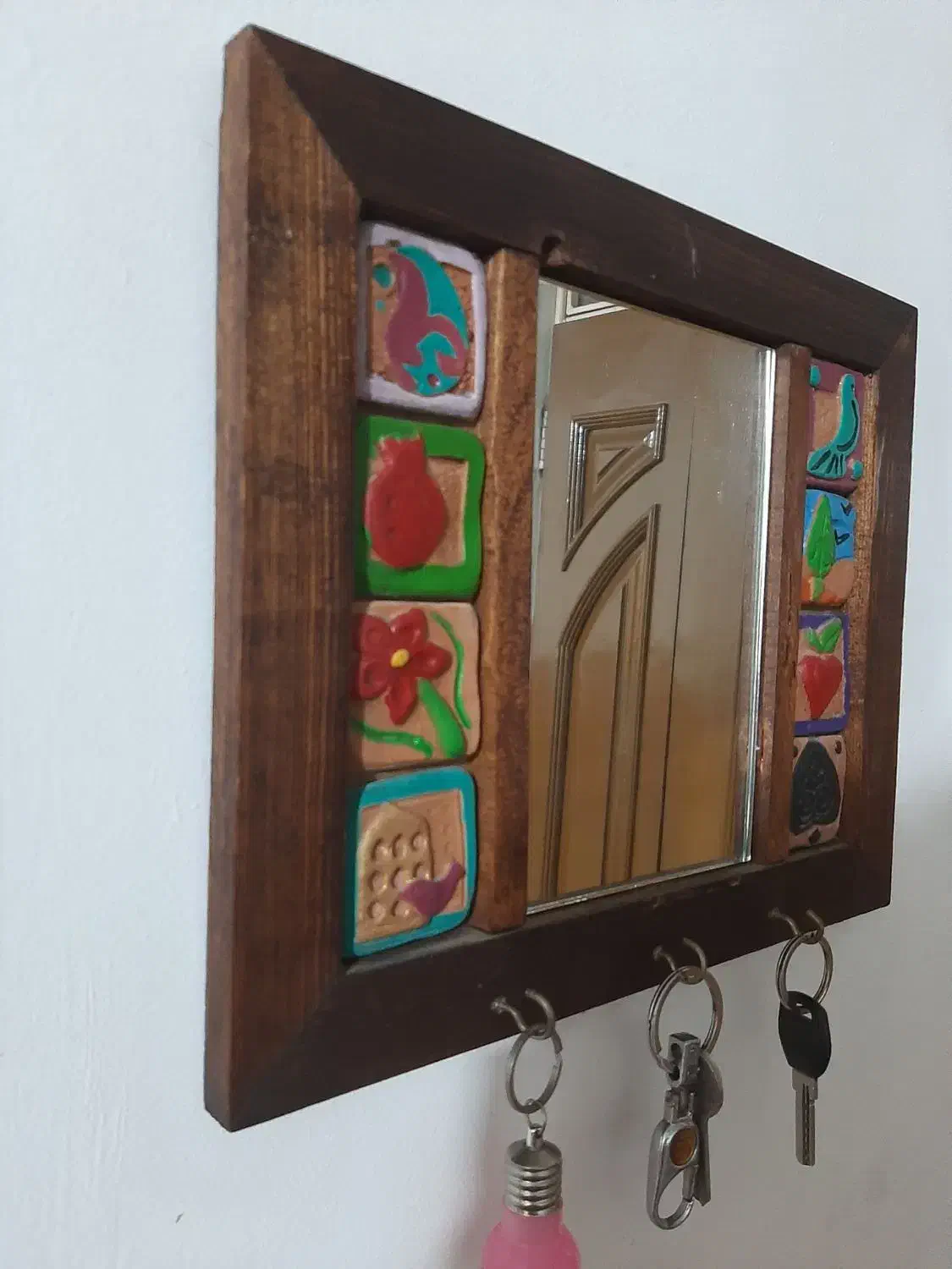 آینه و جا کلیدی|آینه|اسلام‌شهر, شهرک قائمیه|دیوار