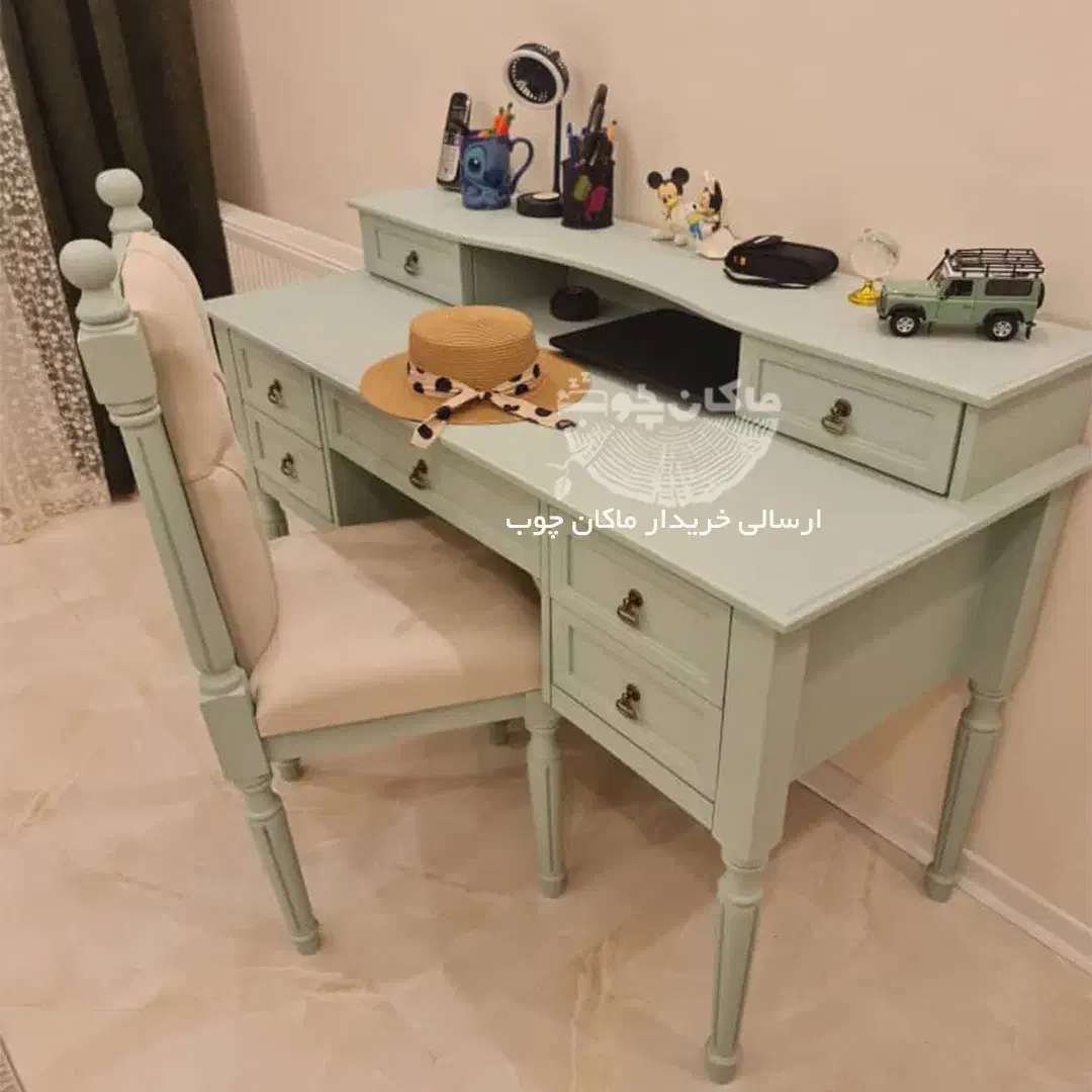 میز تحریر چوبی خراطی شده فانتزی مدل SILVANA|میز تحریر و کامپیوتر|مشهد, تربیت (صدف)|دیوار